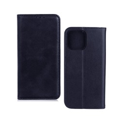 Capa Flip de Couro com Bolso Interno para Apple iPhone 13 Pro Azul Capa Flip de Couro com Bolso Interno para Apple iPhone 13 Pro Azul